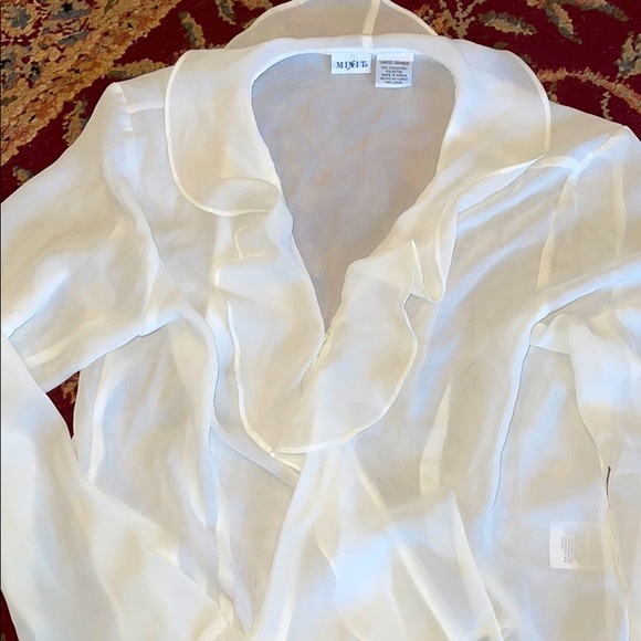 White See-Through wrap shirt - Picture 2 of 2